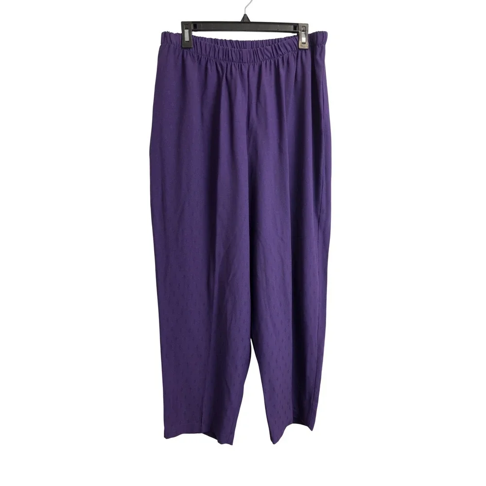 Michael‎ Blake Vintage Purple Pant Suit Set 20WP Textured Gold Buttons USA Made